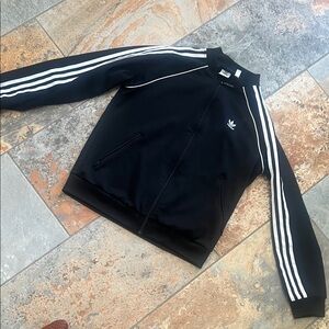 Adidas Black Jacket with White Accents